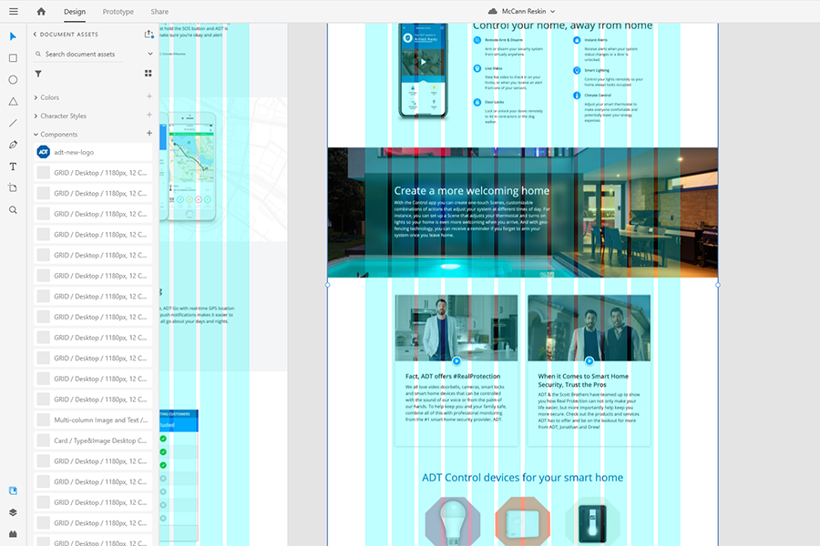 McCann sample - Design System library using Sketch and later Adobe XD